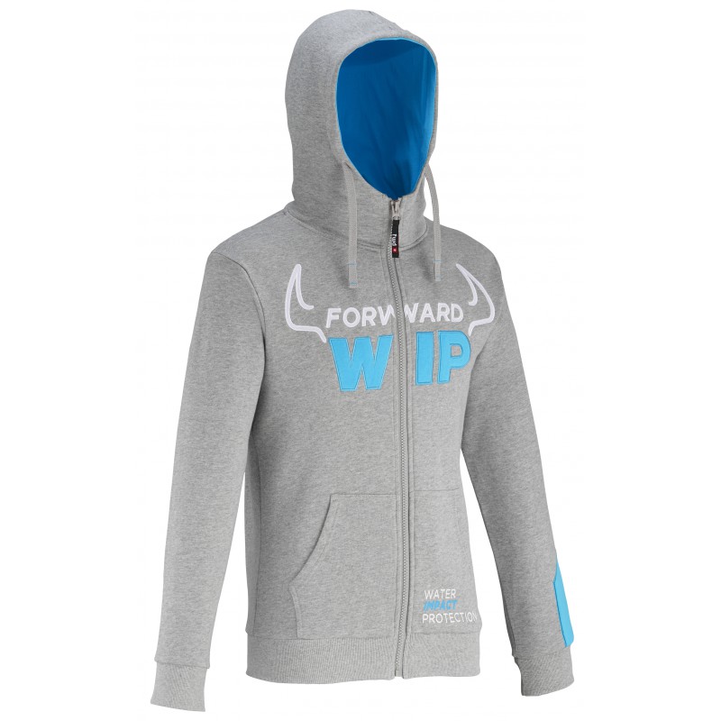Mikina šedá - Hood Zip Sweat Shirt -GREY