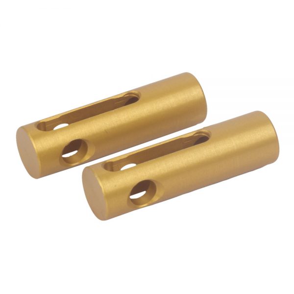 držáky frklíku hliníkové zlaté Optimist Optiparts - Optimist aluminium gold anodized top pins Optiparts