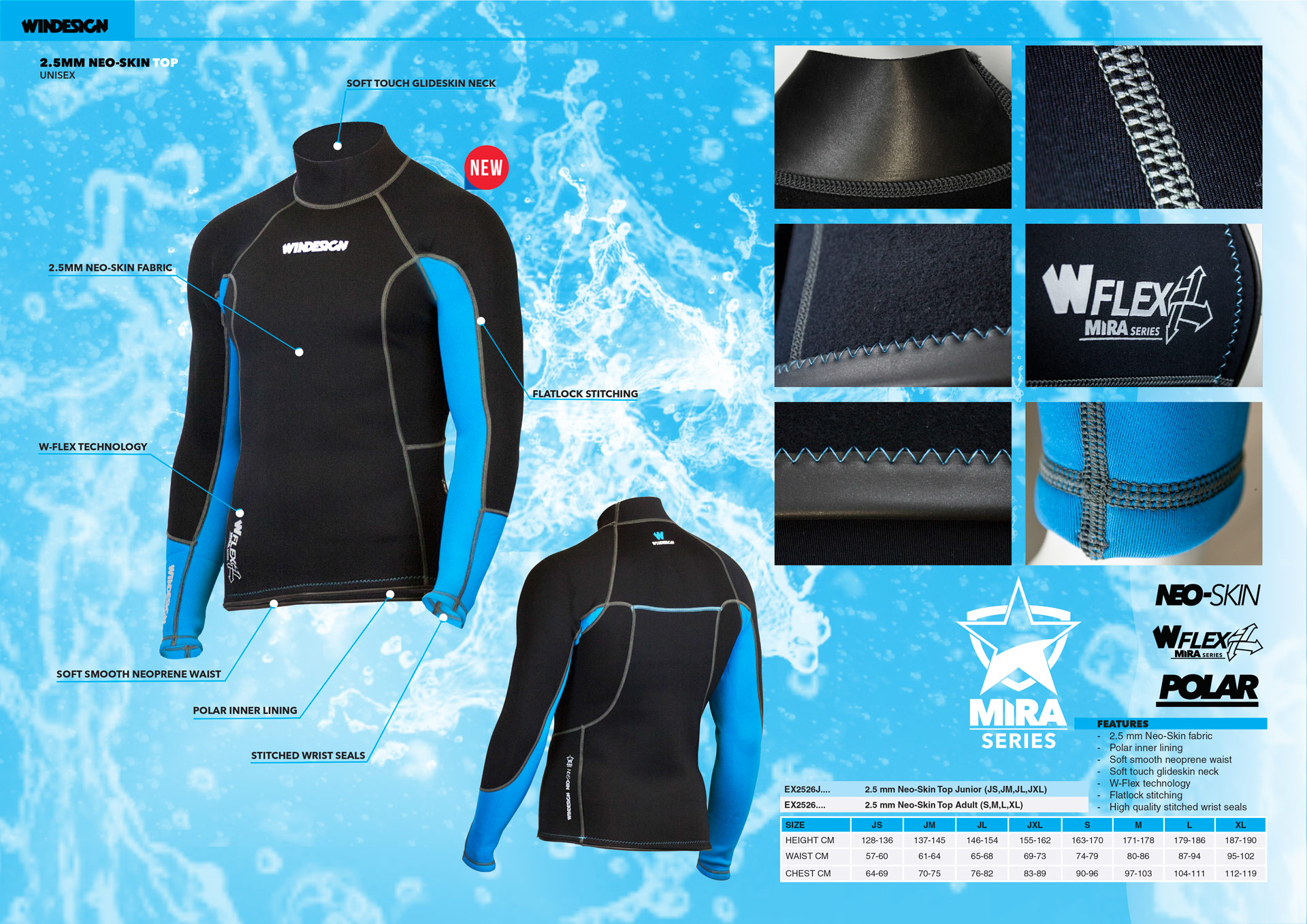 Neoprénové triko 2,5mm - 2.5mm Neo-Skin Top Windesign Sailing
