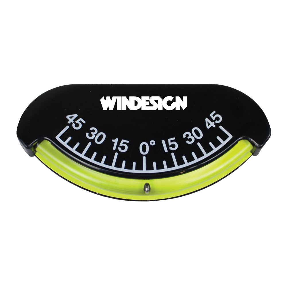náklonoměr - DESCRIPTION Affordable black plastic clinometer with self-adhesive backing for easy fitting. An accurate bubble gauge shows the boat angle up to 45 degrees. Size: 90 x 40 mm