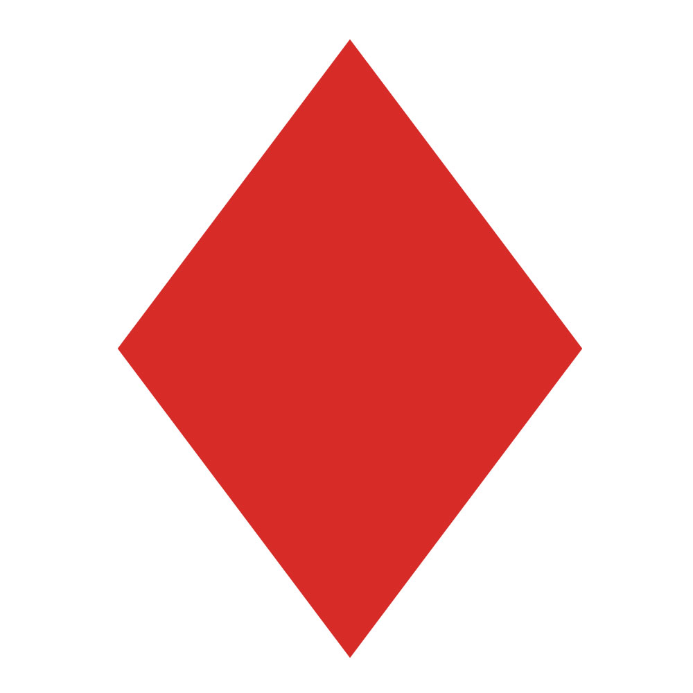 Diamant - označení plachty - RED RHOMBUS