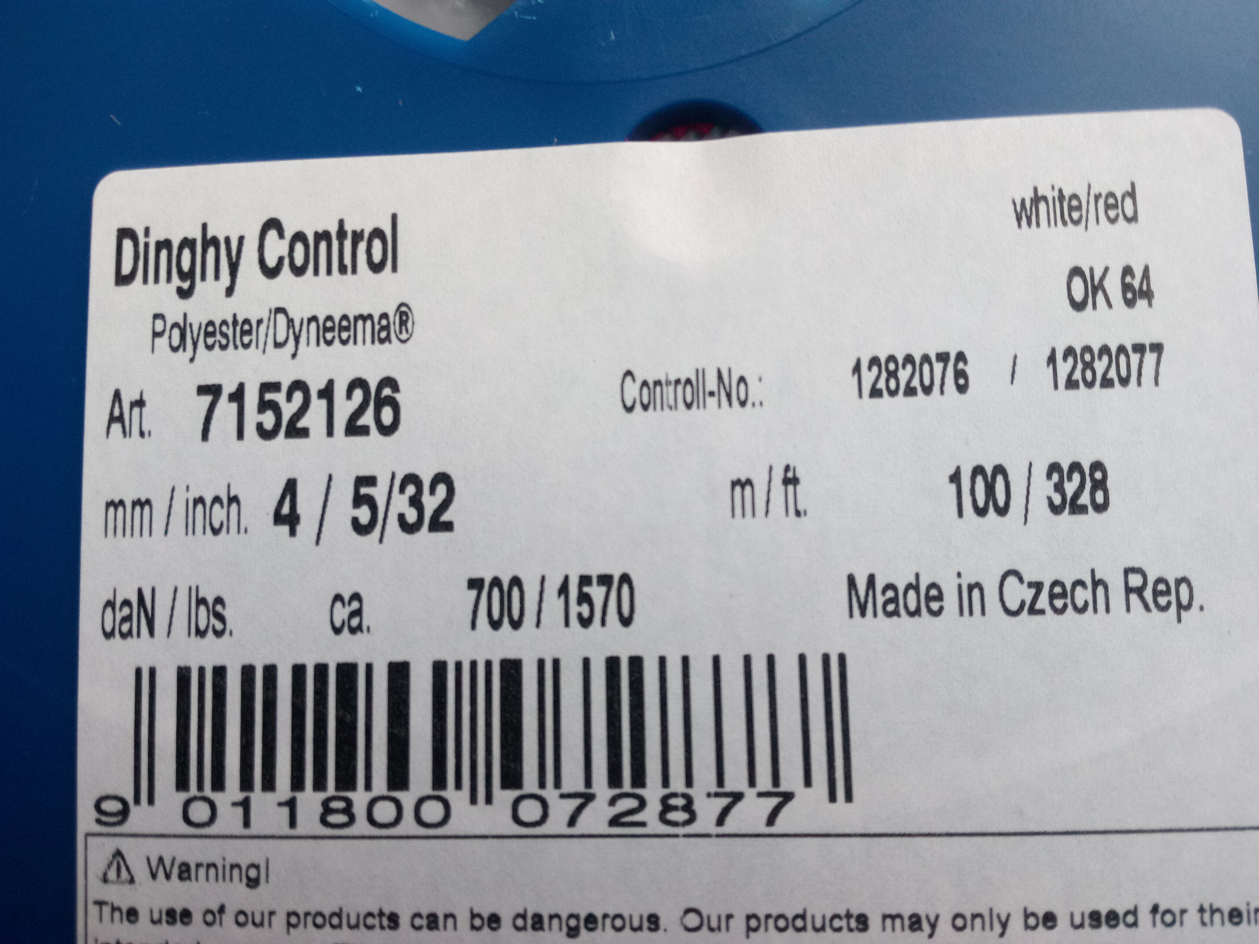 Dyneema dinghy control line 4mm